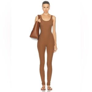Eterne Chocolate Brown Fitted Jumpsuit